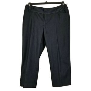 Mossimo Capris Cropped Pants Womens Size 10 Pockets Stretch Dark Gray